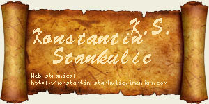 Konstantin Stankulić vizit kartica